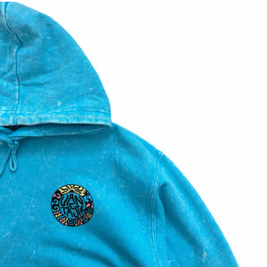 Circle of dreams Acid wash Hoody - blue