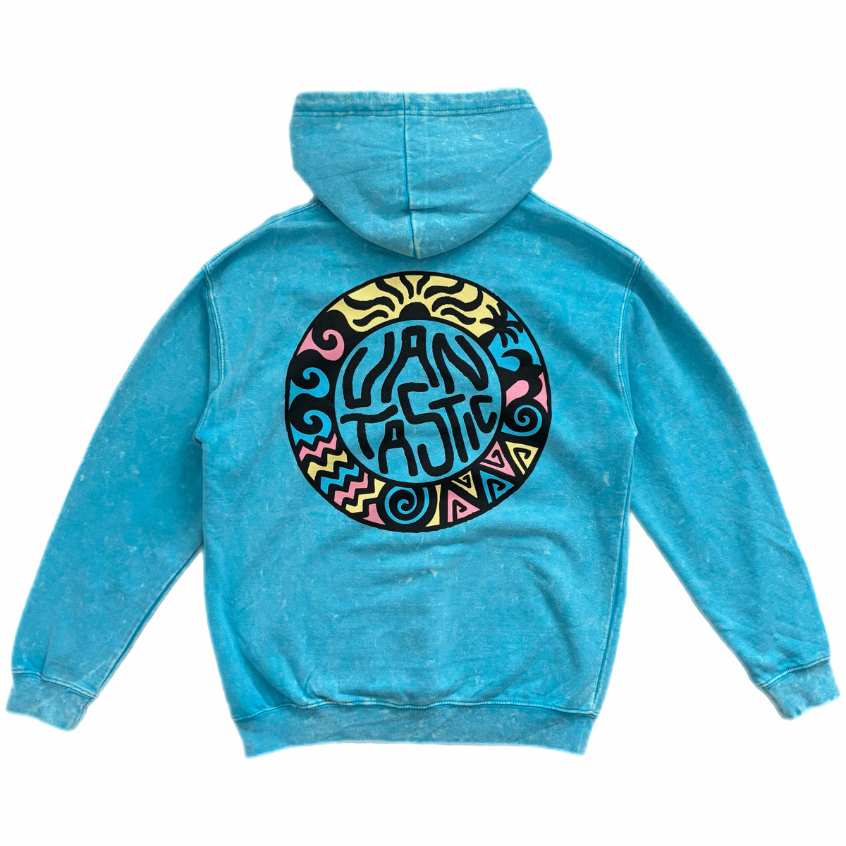 Circle of dreams Acid wash Hoody - blue