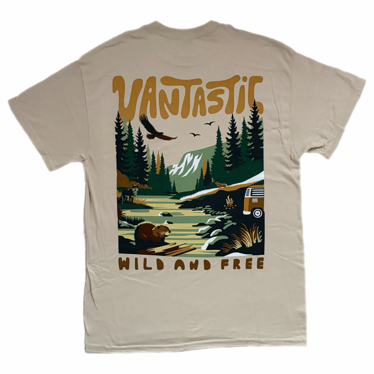 Wild and free T-shirt - sand