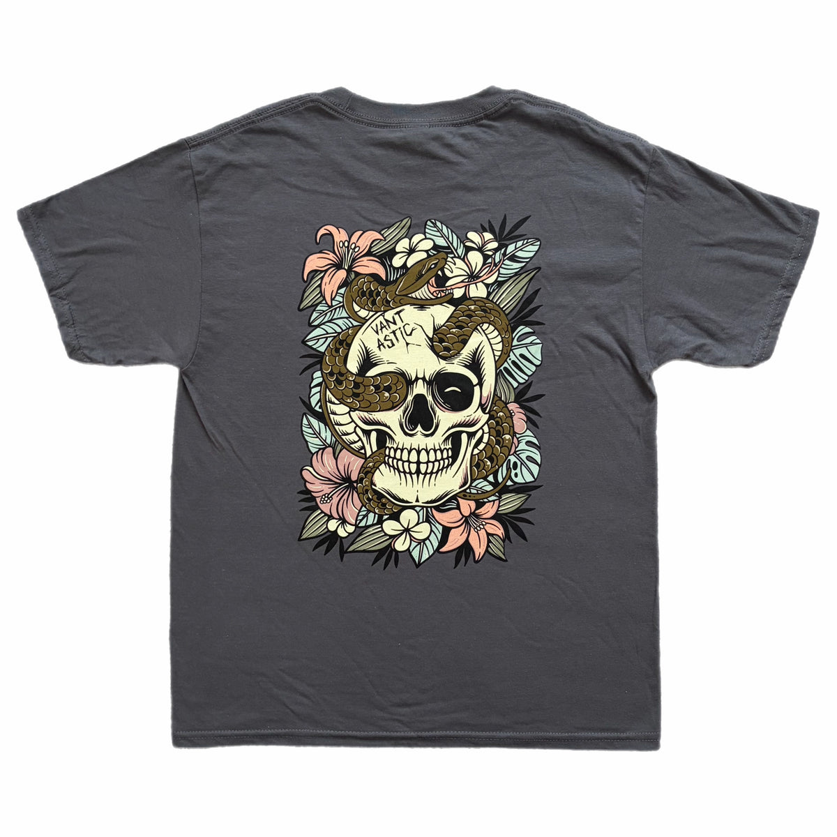 Kids skull island T-shirt - charcoal