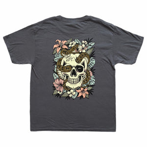 Kids skull island T-shirt - charcoal