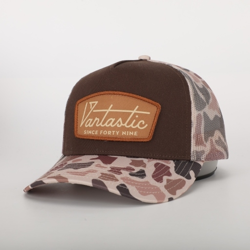 Deluxe Patch Trucker Cap - Chocolate/Camo