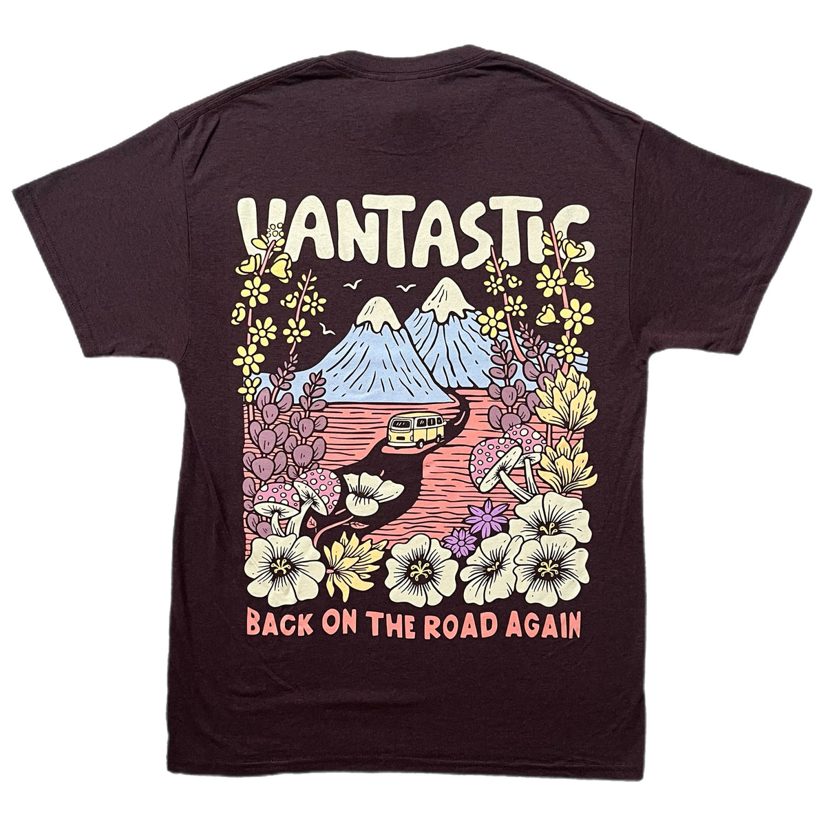 Back on the road again t-shirt - Dark brown