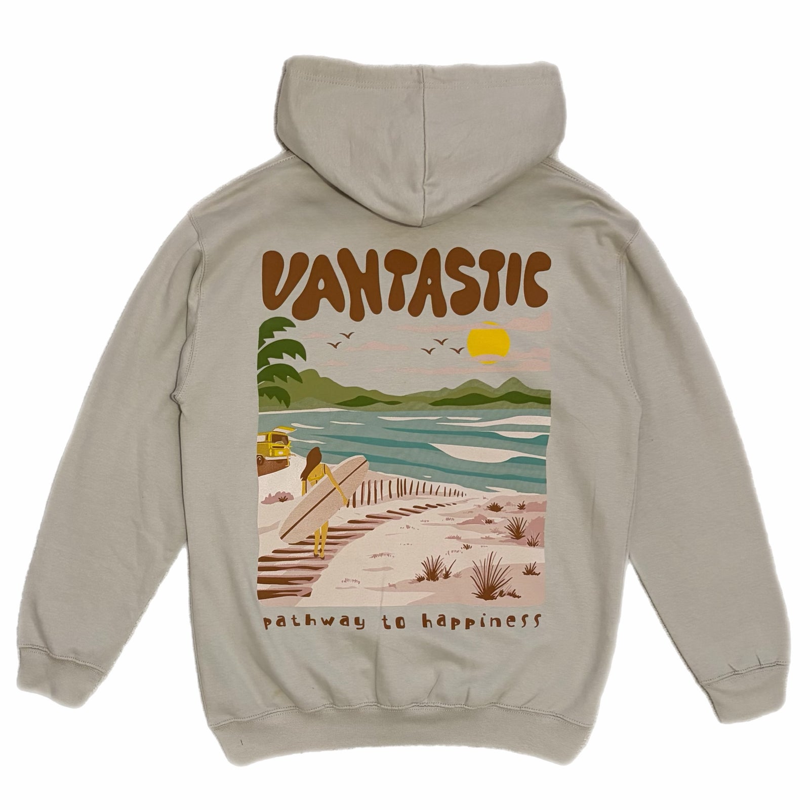 Pathway to happiness Hoody - Stone