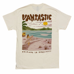 Pathway to happiness T-shirt - natural