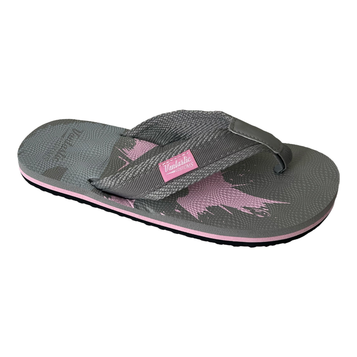 Ladies flip-flops Charcoal/Pink/Light Grey