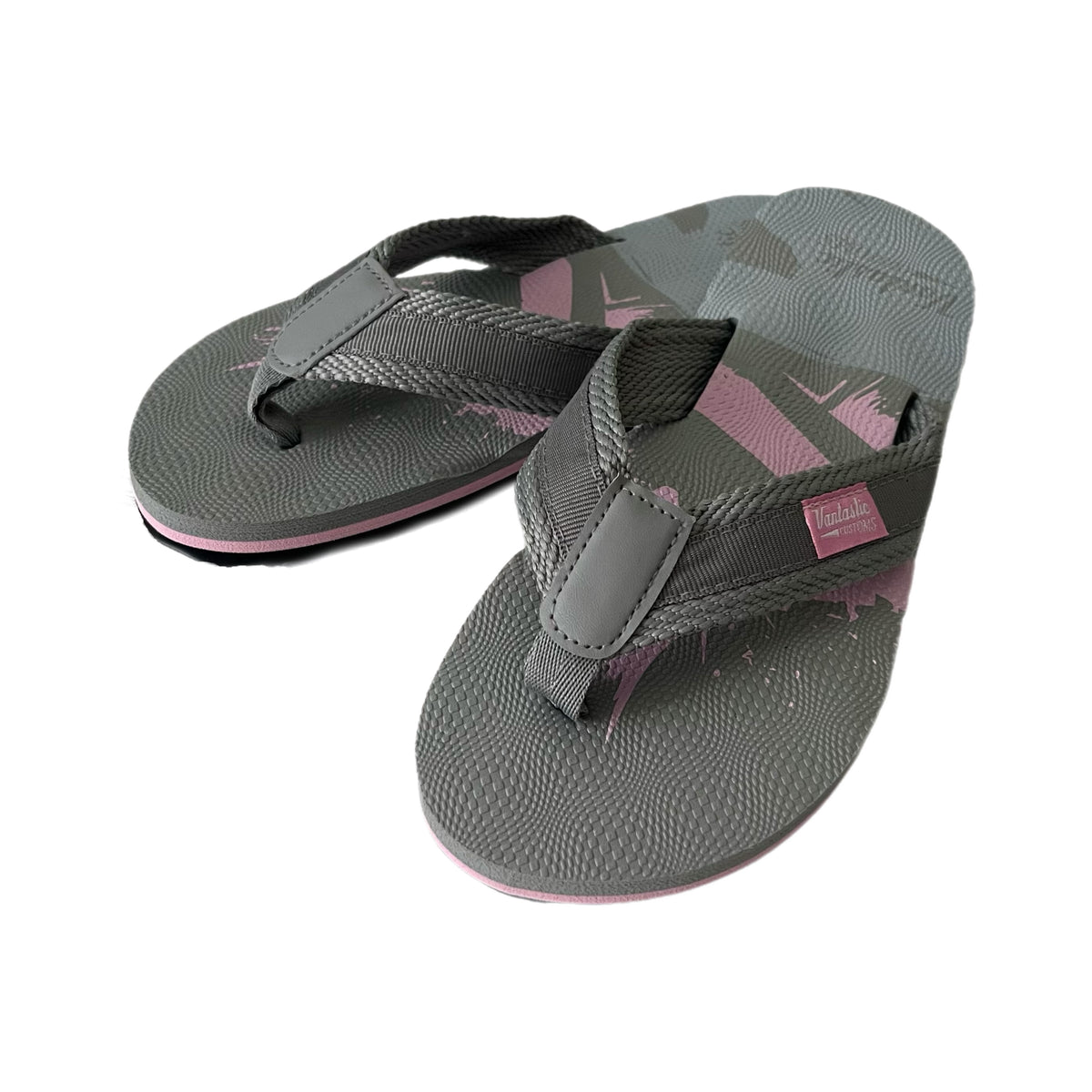 Ladies flip-flops Charcoal/Pink/Light Grey