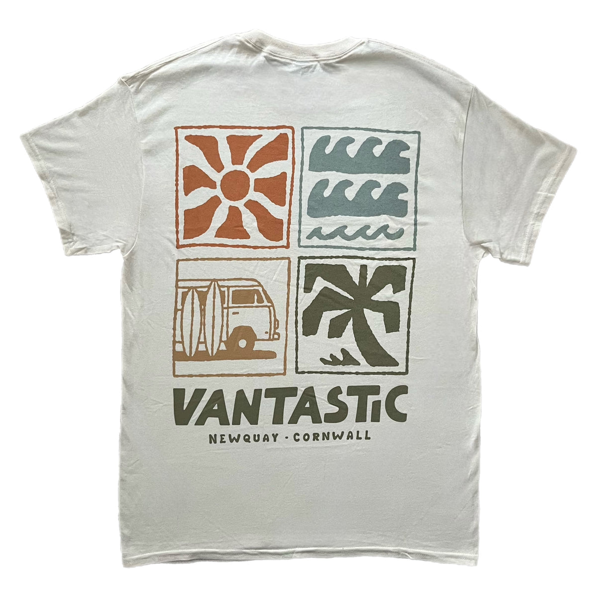 Surf squares T-shirt - Natural