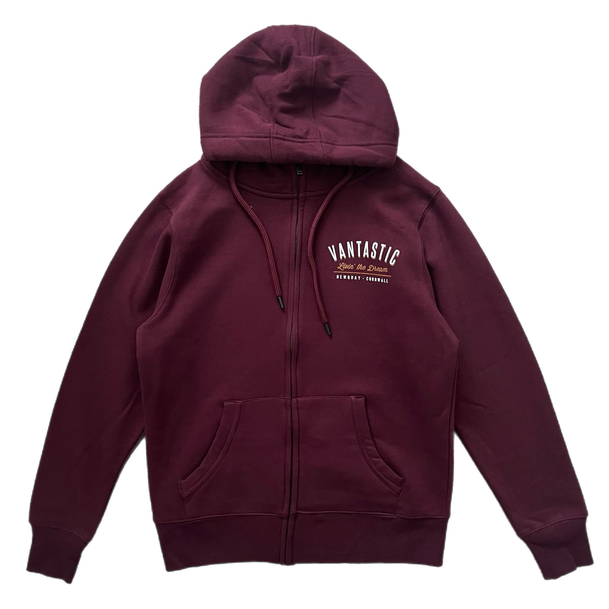 Living the dream Zip-Up Hoody - Maroon