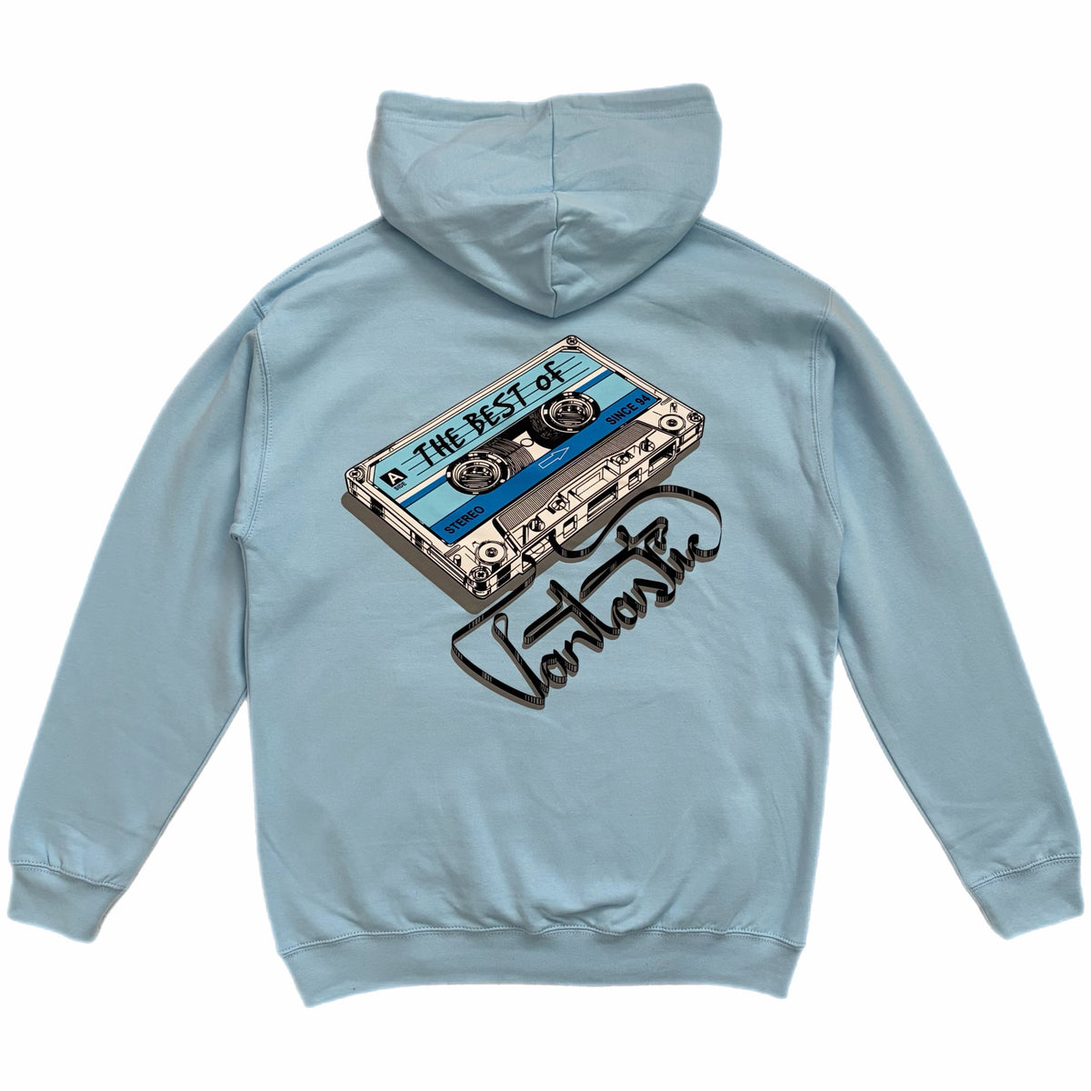 Mix tape hoody - baby blue
