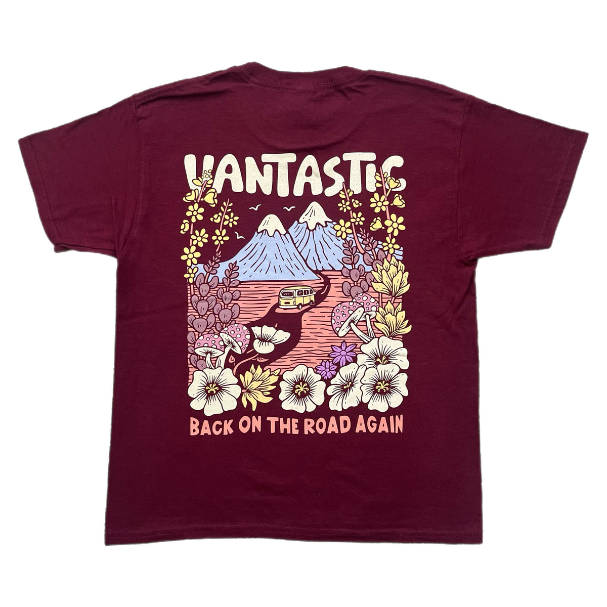 Kids Back on the Road again T-shirt - Maroon