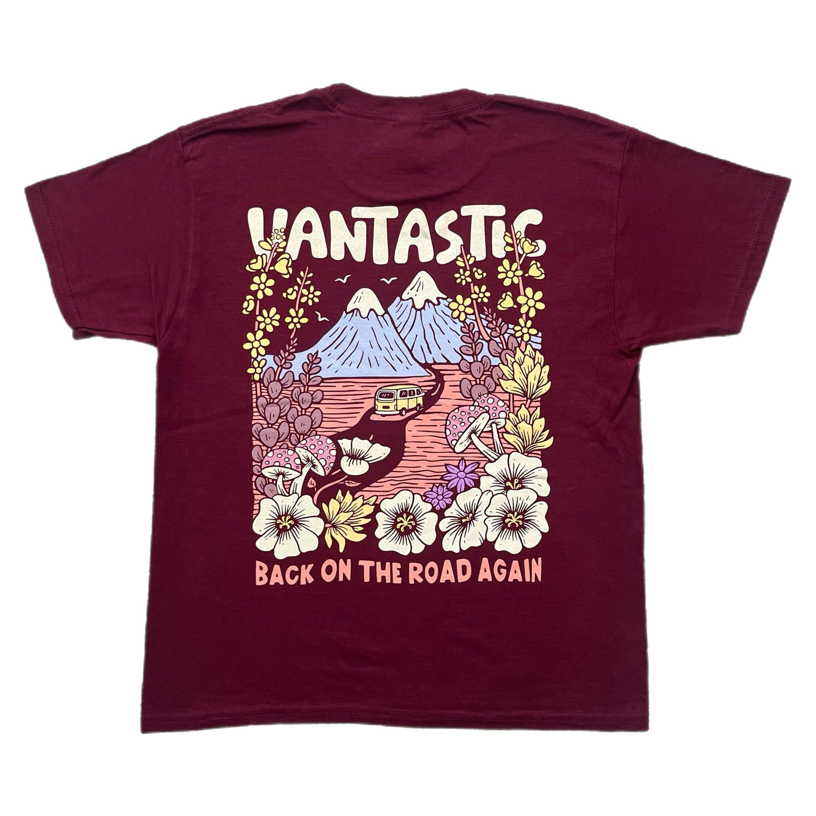 Kids Back on the Road again T-shirt - Maroon
