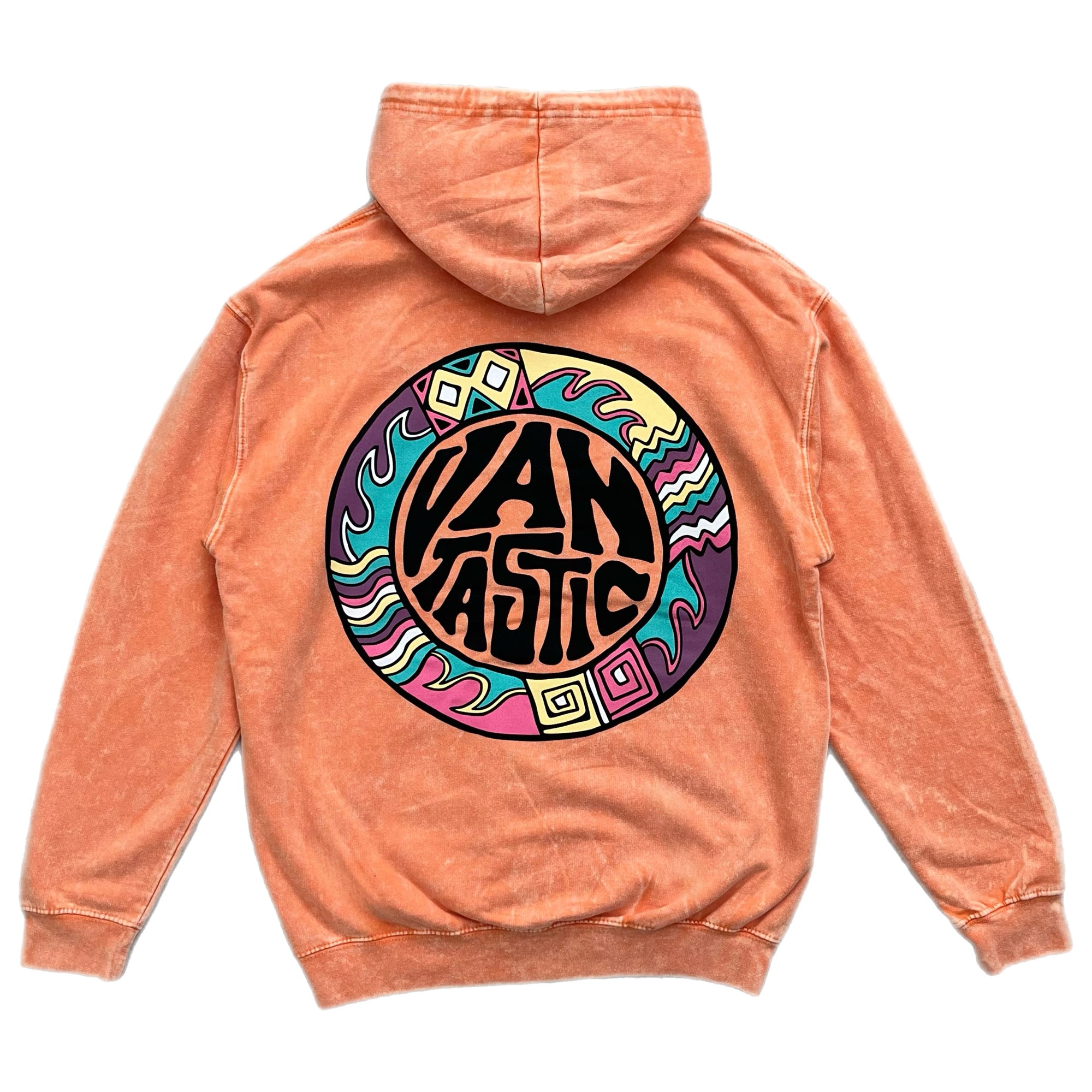 Throwback Acid wash Hoody - Orange