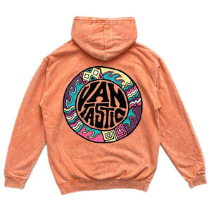 Throwback Acid wash Hoody - Orange