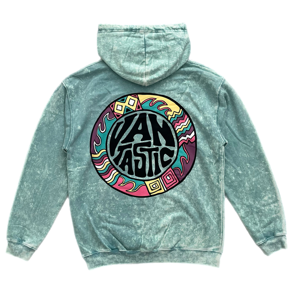 Throwback Acid wash Hoody - Seafoam