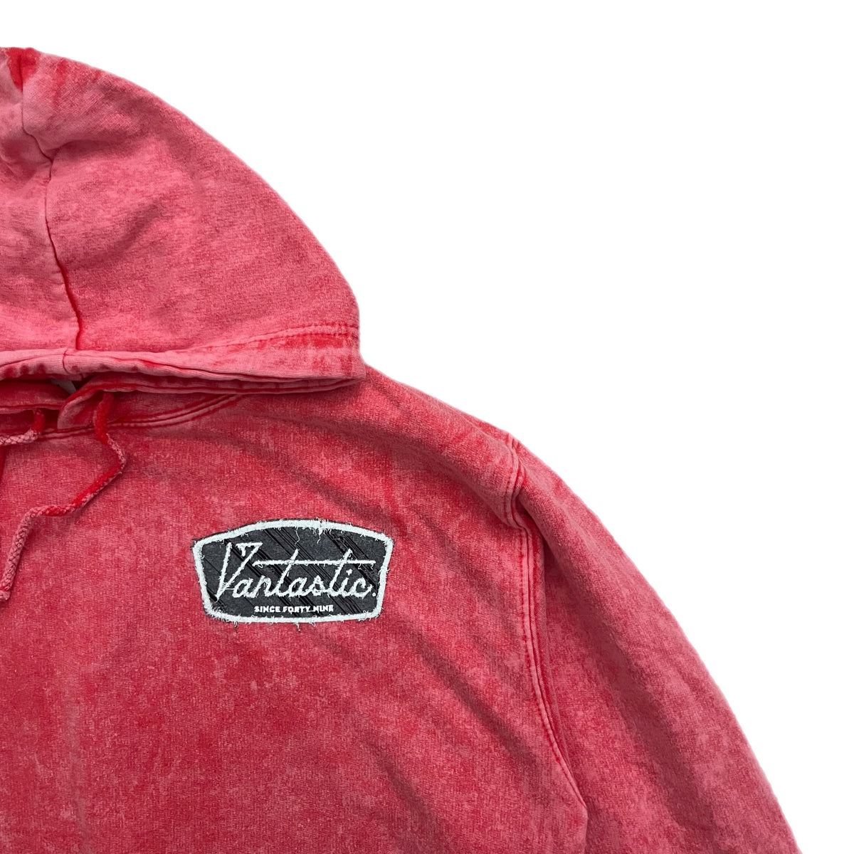Stitch deluxe Acid wash Hoody - red