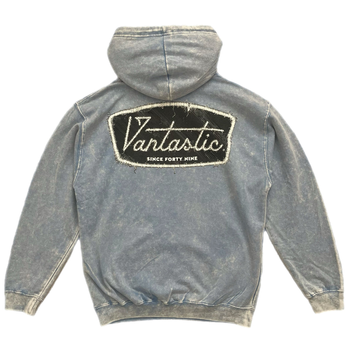 Stitch deluxe Acid wash Hoody - dusty blue