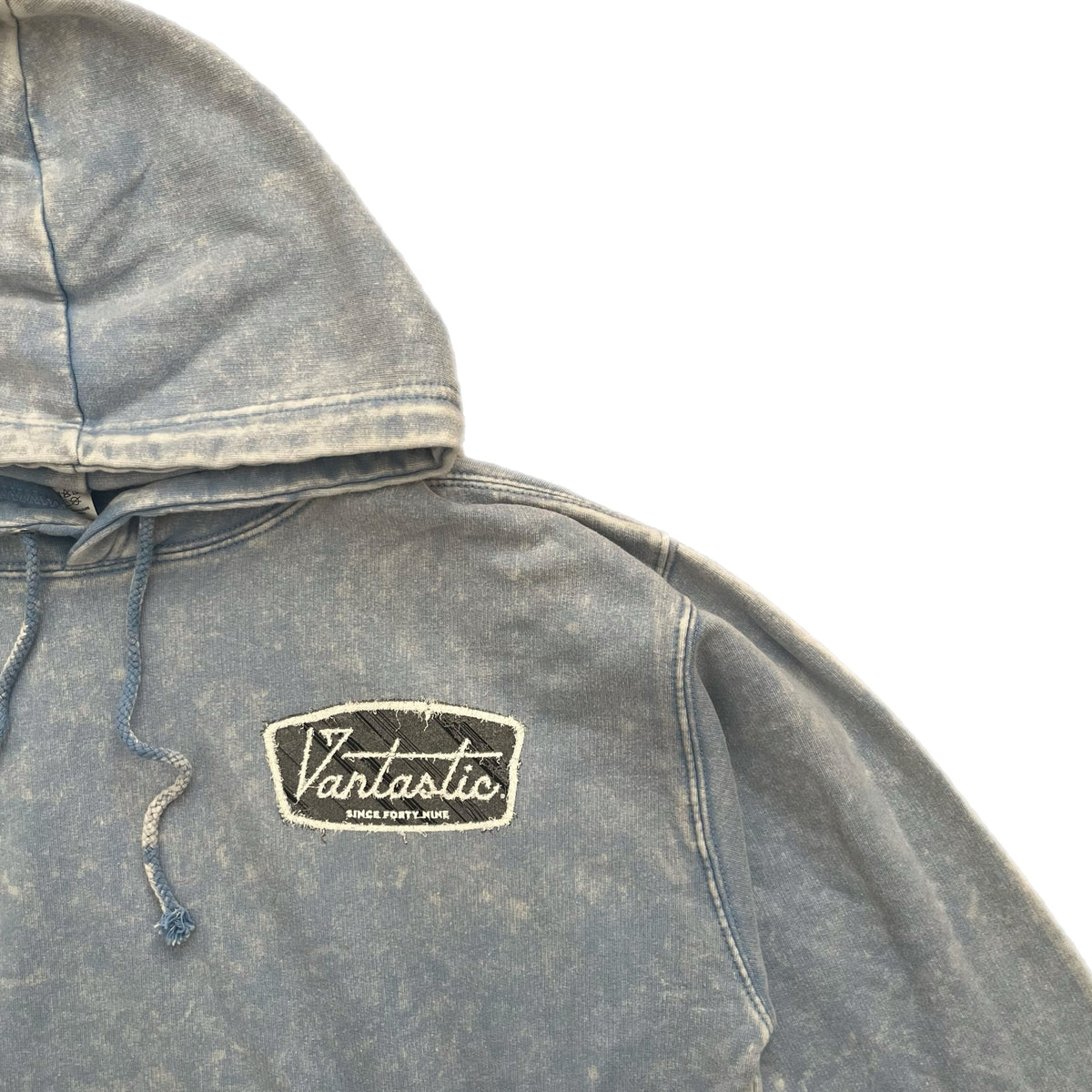 Stitch deluxe Acid wash Hoody - dusty blue