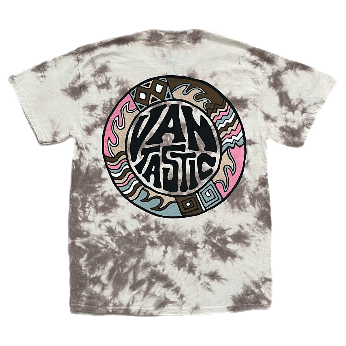 Throwback Tie-dye scrunch t-shirt - brown