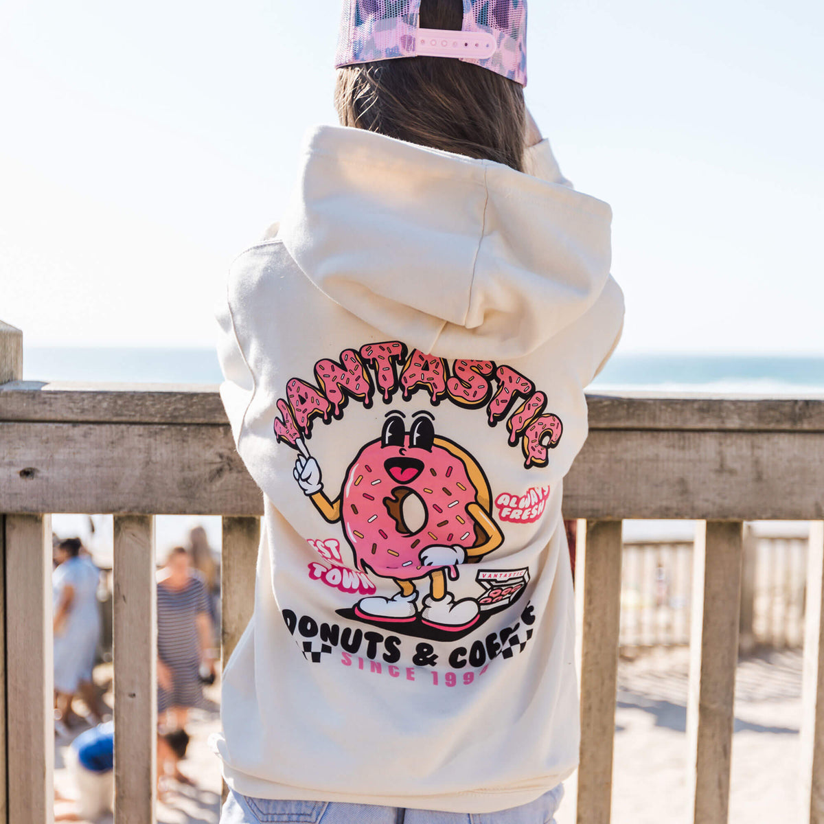 Kids Donut Hoody - vanilla