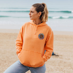 Throwback Acid wash Hoody - Orange