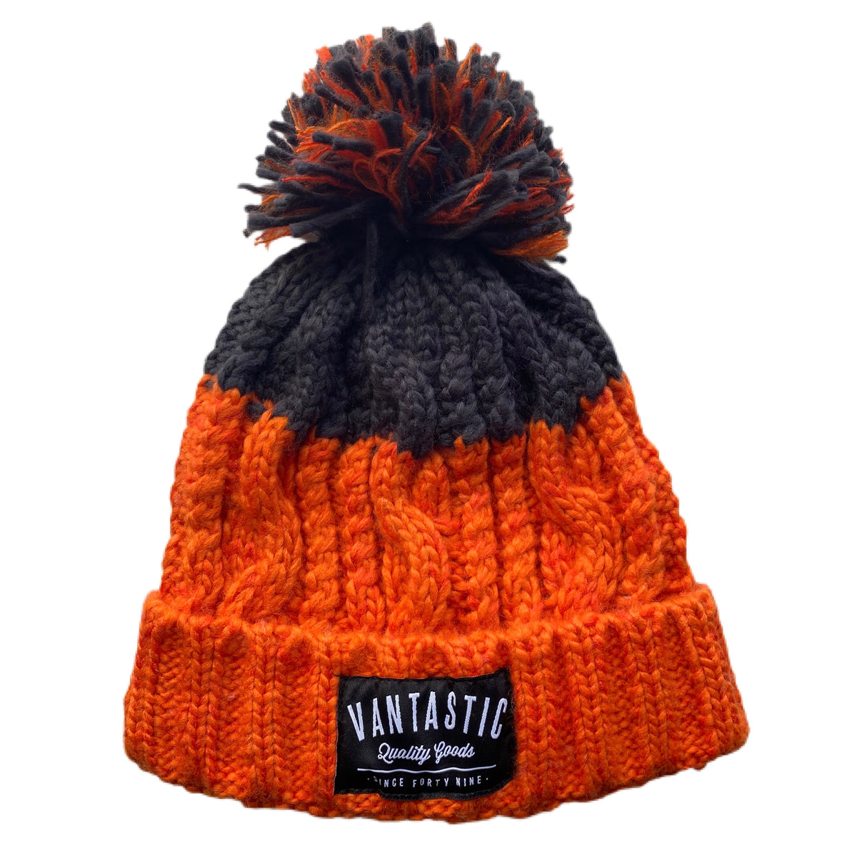 Fluid Bobble Beanie - Orange Graphite