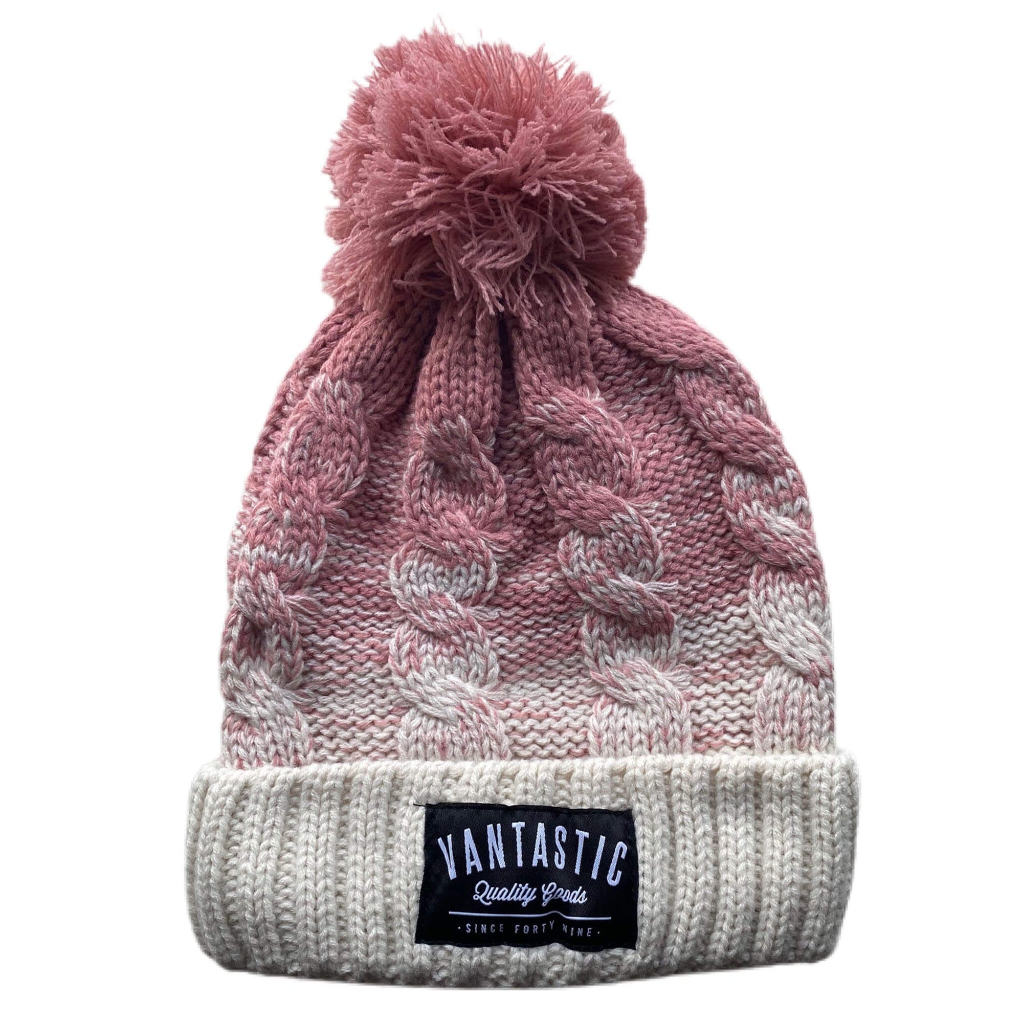 Fader Bobble Beanie - Dusty Pink