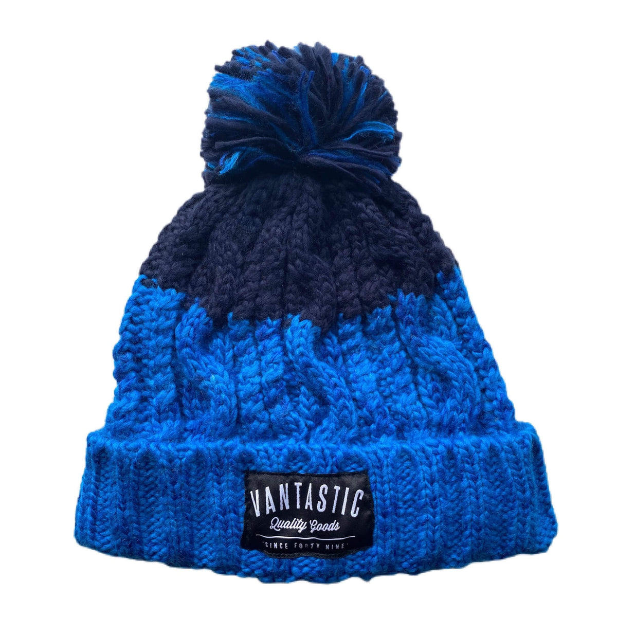 Fluid Bobble Beanie - Blue Mix