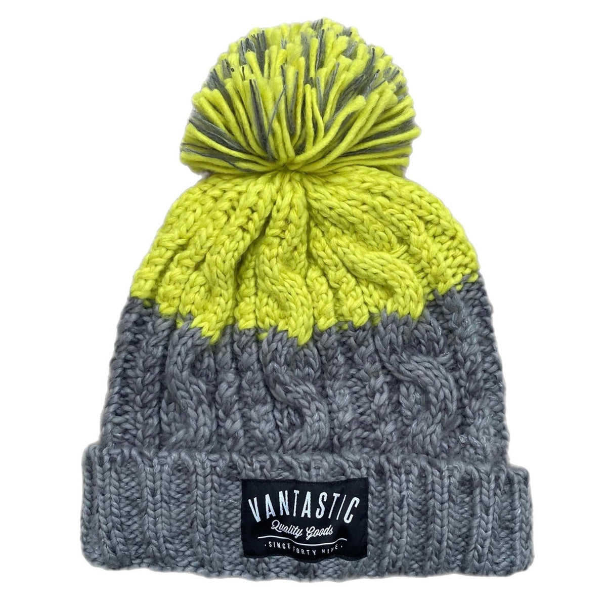 Fluid Bobble Beanie - Lime